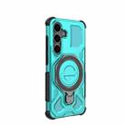For Samsung Galaxy S25 5G J-20 Solid Color MagSafe Magnetic TPU+PC Phone Case(Lake Blue) - 3