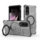 For Samsung Galaxy S25 Edge 5G J-20 Solid Color MagSafe Magnetic TPU+PC Phone Case(Grey) - 1