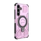 For Samsung Galaxy S25+ 5G J-20 Solid Color MagSafe Magnetic TPU+PC Phone Case(Pink) - 3