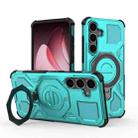 For Samsung Galaxy S25+ 5G J-20 Solid Color MagSafe Magnetic TPU+PC Phone Case(Lake Blue) - 1