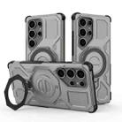 For Samsung Galaxy S25 Ultra 5G J-20 Solid Color MagSafe Magnetic TPU+PC Phone Case(Grey) - 1