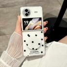 For vivo X Flip Glitter Powder Dots Pattern Phone Case with Holder(White) - 2