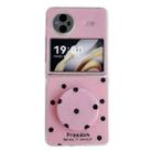 For vivo X Flip Glitter Powder Dots Pattern Phone Case with Holder(Rose Red) - 1