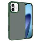 For iPhone 17 Kalebol Metal Lens Frame Frosted PC Phone Case(Dark Green) - 1