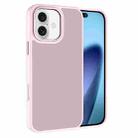 For iPhone 17 Kalebol Metal Lens Frame Frosted PC Phone Case(Pink) - 1