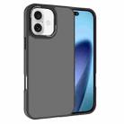 For iPhone 17 Kalebol Metal Lens Frame Frosted PC Phone Case(Black) - 1