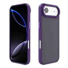 For iPhone 17 Air Kalebol Metal Lens Frame Frosted PC Phone Case(Dark Purple) - 1