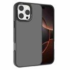 For iPhone 16 Pro Kalebol Metal Lens Frame Frosted PC Phone Case(Black) - 1