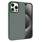 For iPhone 15 Pro Max Kalebol Metal Lens Frame Frosted PC Phone Case(Dark Green) - 1