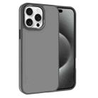 For iPhone 15 Pro Max Kalebol Metal Lens Frame Frosted PC Phone Case(Grey) - 1
