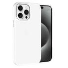 For iPhone 15 Pro Max Kalebol Metal Lens Frame Frosted PC Phone Case(Frosted White) - 1