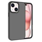For iPhone 15 Kalebol Metal Lens Frame Frosted PC Phone Case(Black) - 1