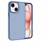 For iPhone 15 Kalebol Metal Lens Frame Frosted PC Phone Case(Sierra Blue) - 1