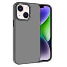 For iPhone 14 Kalebol Metal Lens Frame Frosted PC Phone Case(Grey) - 1