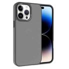 For iPhone 14 Pro Kalebol Metal Lens Frame Frosted PC Phone Case(Grey) - 1