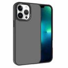 For iPhone 13 Pro Max Kalebol Metal Lens Frame Frosted PC Phone Case(Black) - 1