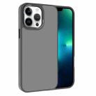 For iPhone 13 Pro Max Kalebol Metal Lens Frame Frosted PC Phone Case(Grey) - 1