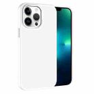 For iPhone 13 Pro Max Kalebol Metal Lens Frame Frosted PC Phone Case(Frosted White) - 1