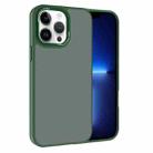 For iPhone 13 Pro Kalebol Metal Lens Frame Frosted PC Phone Case(Dark Green) - 1
