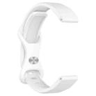 For Xiaomi Smart Band 9 / 8 Butterfly Buckle Silicone Watch Band with Transparent Case(White) - 2