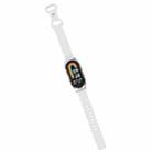 For Xiaomi Smart Band 9 / 8 Butterfly Buckle Silicone Watch Band with Transparent Case(White) - 3