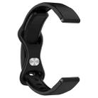 For Xiaomi Smart Band 9 / 8 Butterfly Buckle Silicone Watch Band with Transparent Case(Black) - 2