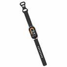 For Xiaomi Smart Band 9 / 8 Butterfly Buckle Silicone Watch Band with Transparent Case(Black) - 3