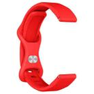 For Xiaomi Smart Band 9 / 8 Butterfly Buckle Silicone Watch Band with Transparent Case(Red) - 2