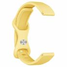 For Xiaomi Smart Band 9 / 8 Butterfly Buckle Silicone Watch Band with Transparent Case(Yellow) - 2