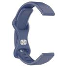 For Xiaomi Smart Band 9 / 8 Butterfly Buckle Silicone Watch Band with Transparent Case(Grey Blue) - 2