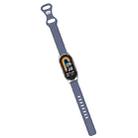 For Xiaomi Smart Band 9 / 8 Butterfly Buckle Silicone Watch Band with Transparent Case(Grey Blue) - 3