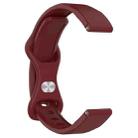 For Xiaomi Smart Band 9 / 8 Butterfly Buckle Silicone Watch Band with Transparent Case(Wine Red) - 2