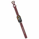 For Xiaomi Smart Band 9 / 8 Butterfly Buckle Silicone Watch Band with Transparent Case(Wine Red) - 3