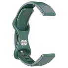 For Xiaomi Smart Band 9 / 8 Butterfly Buckle Silicone Watch Band with Transparent Case(Pine Green) - 2