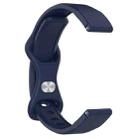 For Xiaomi Smart Band 9 / 8 Butterfly Buckle Silicone Watch Band with Transparent Case(Midnight Blue) - 2