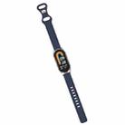 For Xiaomi Smart Band 9 / 8 Butterfly Buckle Silicone Watch Band with Transparent Case(Midnight Blue) - 3