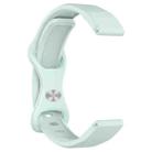 For Xiaomi Smart Band 9 / 8 Butterfly Buckle Silicone Watch Band with Transparent Case(Fog Blue) - 2