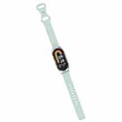 For Xiaomi Smart Band 9 / 8 Butterfly Buckle Silicone Watch Band with Transparent Case(Fog Blue) - 3