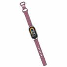 For Xiaomi Smart Band 9 / 8 Butterfly Buckle Silicone Watch Band with Transparent Case(Smoky Purple) - 3