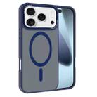 For iPhone 17 Pro Max Kalebol Metal Lens Frame MagSafe Frosted PC Phone Case(Navy Blue) - 1