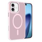 For iPhone 17 Kalebol Metal Lens Frame MagSafe Frosted PC Phone Case(Pink) - 1