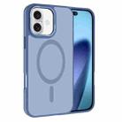For iPhone 17 Kalebol Metal Lens Frame MagSafe Frosted PC Phone Case(Sierra Blue) - 1