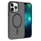 For iPhone 13 Pro Max Kalebol Metal Lens Frame MagSafe Frosted PC Phone Case(Black) - 1