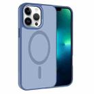 For iPhone 13 Pro Max Kalebol Metal Lens Frame MagSafe Frosted PC Phone Case(Sierra Blue) - 1