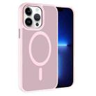 For iPhone 13 Pro Kalebol Metal Lens Frame MagSafe Frosted PC Phone Case(Pink) - 1