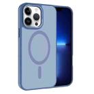 For iPhone 13 Pro Kalebol Metal Lens Frame MagSafe Frosted PC Phone Case(Sierra Blue) - 1