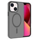 For iPhone 13 Kalebol Metal Lens Frame MagSafe Frosted PC Phone Case(Grey) - 1