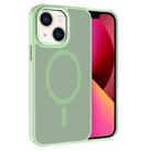 For iPhone 13 Kalebol Metal Lens Frame MagSafe Frosted PC Phone Case(Matcha Green) - 1