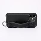 For iPhone 11 Top Layer Cowhide Shockproof Protective Case with Wrist Strap Bracket(Black) - 3