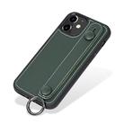 For iPhone 11 Top Layer Cowhide Shockproof Protective Case with Wrist Strap Bracket(Green) - 2